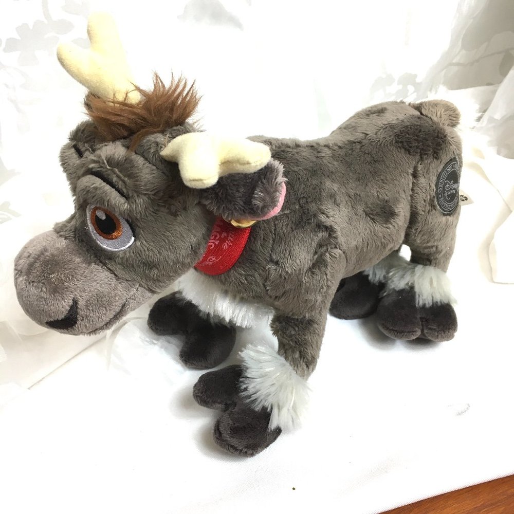 Disney Store SVEN Baby Reindeer 12" Plush w/ Red Collar and Bell